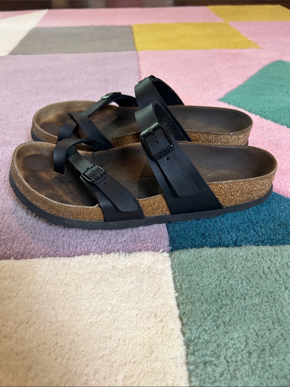 Birkenstock Mayari Black Oiled Leather Sandal size 38.5 - Picture 4 of 17